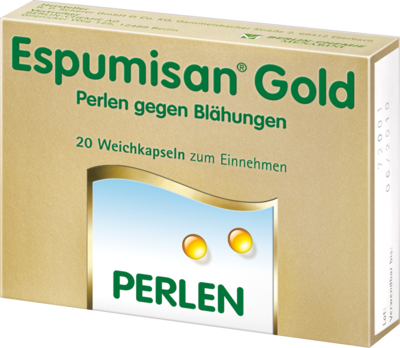 ESPUMISAN Gold Perlen gegen Blähungen