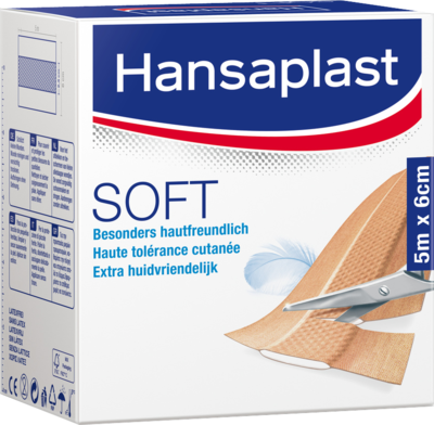 HANSAPLAST Soft Pflaster 6 cmx5 m Rolle