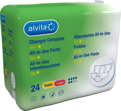 ALVITA All-in-One Inkontinenzhose super large Tag