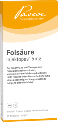 FOLSÄURE INJEKTOPAS 5 mg Injektionslösung