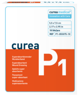 CUREA P1 superabsorb.Wundauflage 5,5x7,5 cm