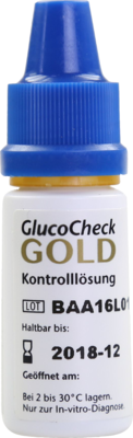 GLUCOCHECK GOLD Kontrolllösung hoch