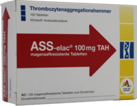 ASS elac 100 mg TAH magensaftresistente Tabletten