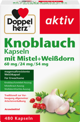 DOPPELHERZ Knobl.Kap.m.Mistel+Weißdorn 60/24/54 mg